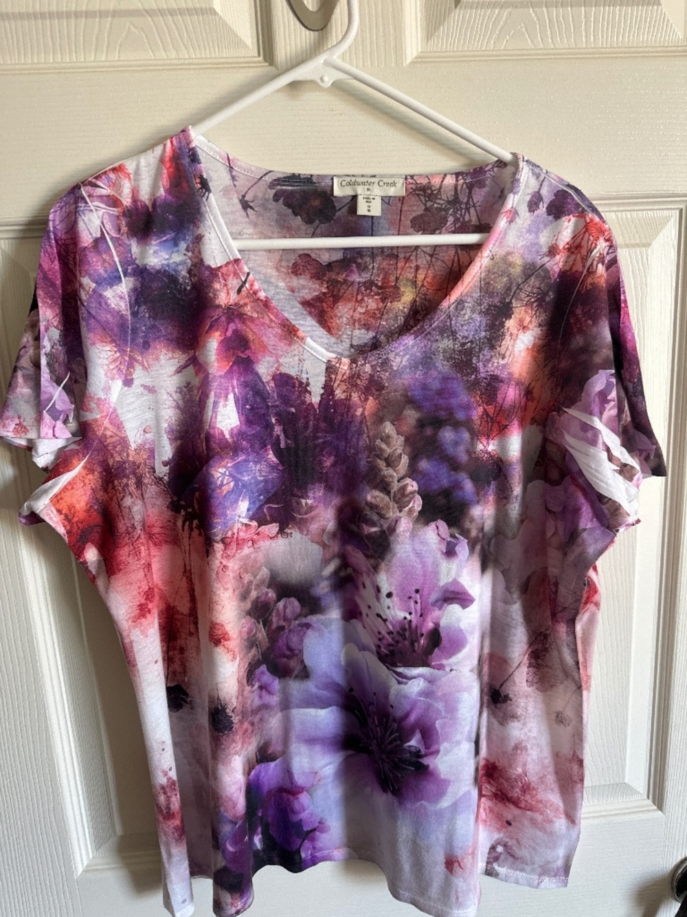 Coldwater Creek retired T-shirt, floral 1X